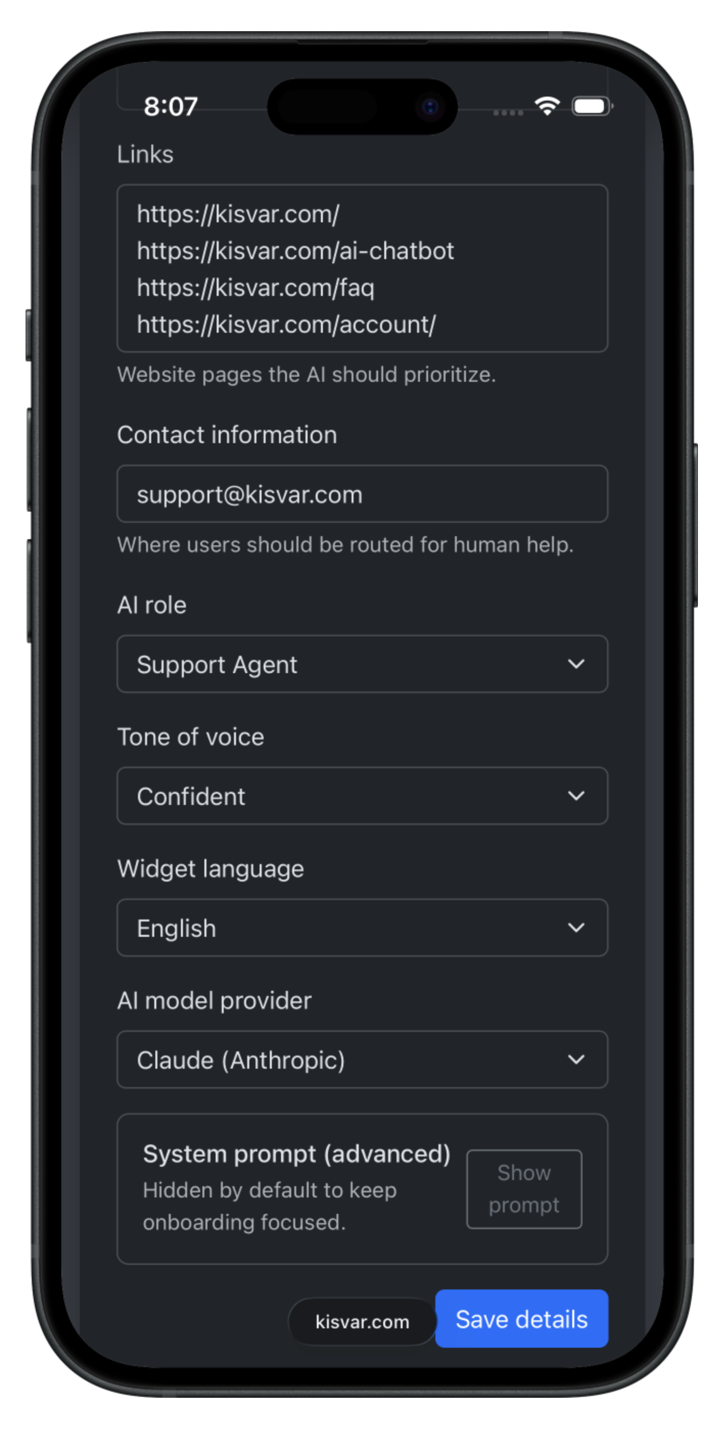 Dashboard onboarding preview