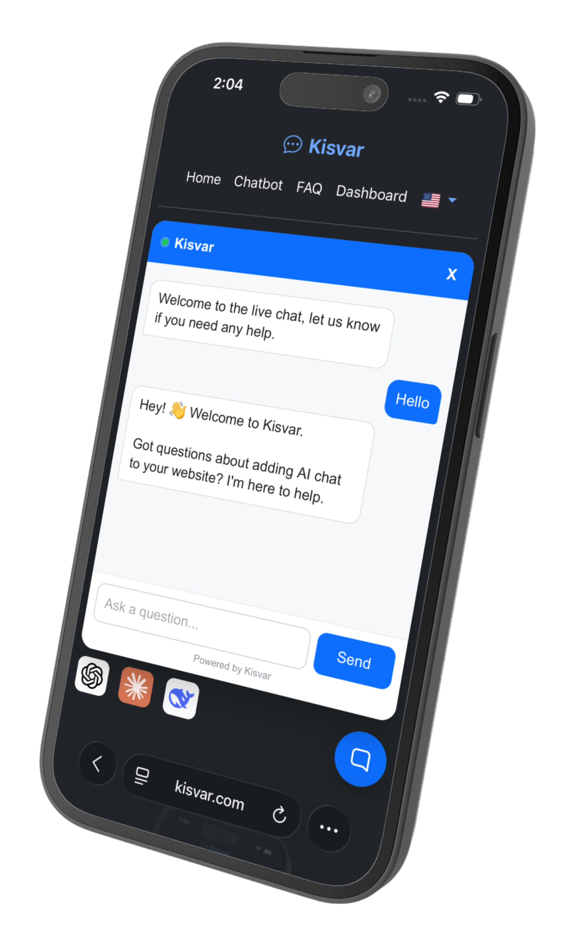 Dashboard chatbot